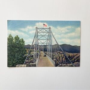 Vintage Postcard Vista Of The Suspension Bridge Spanning The Royal Gorge